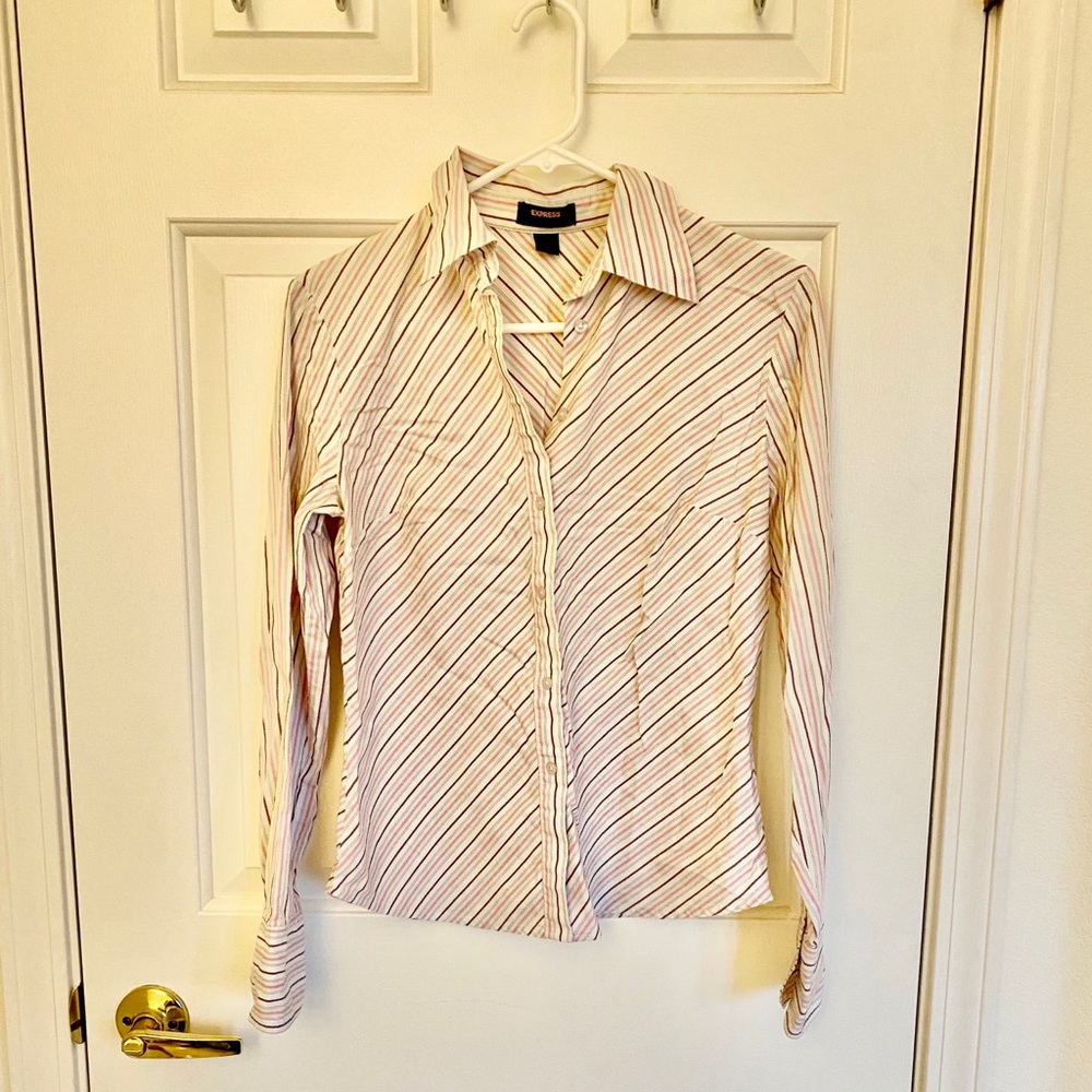 Express stretch button down - size 8